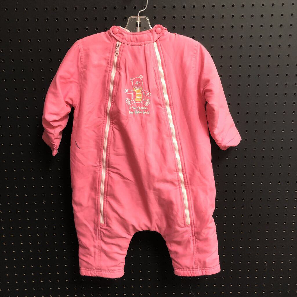 Girls zip snowsuit