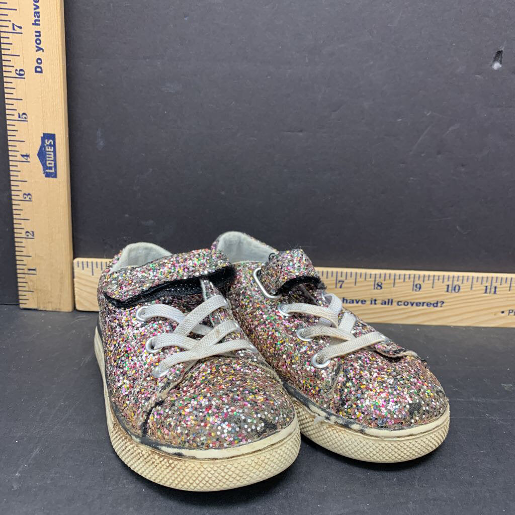 Girls Sparkle Glitter Lace Up Sneaker