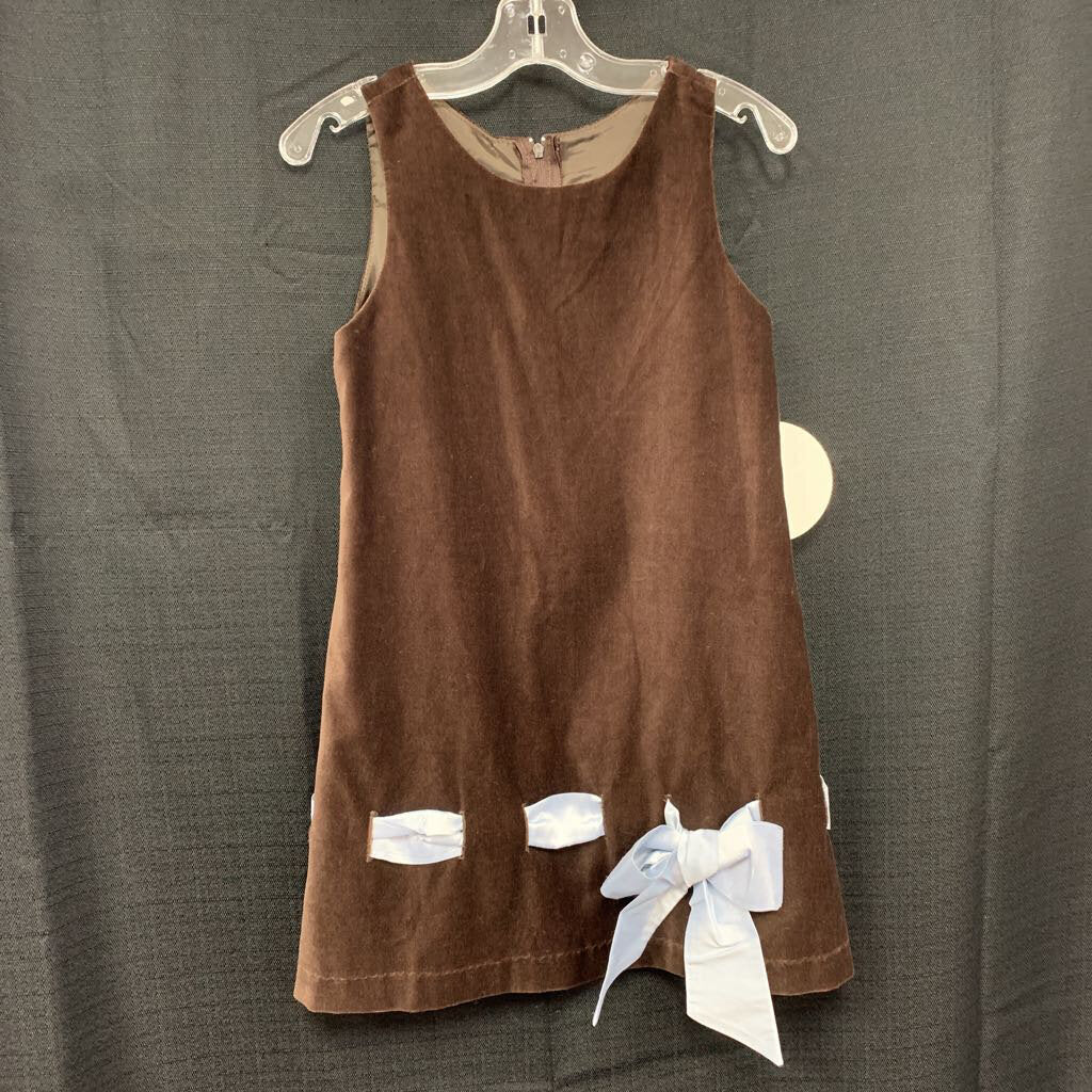 Sleeveless dress w/bows