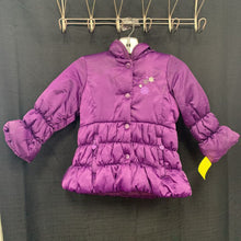 Load image into Gallery viewer, girl's hooded puff zip jacket
