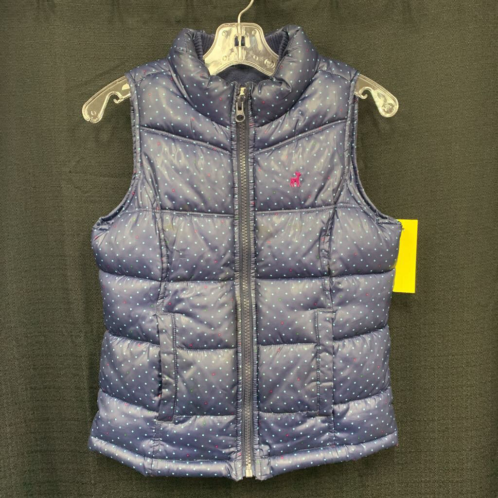 Girls winter polka dot vest