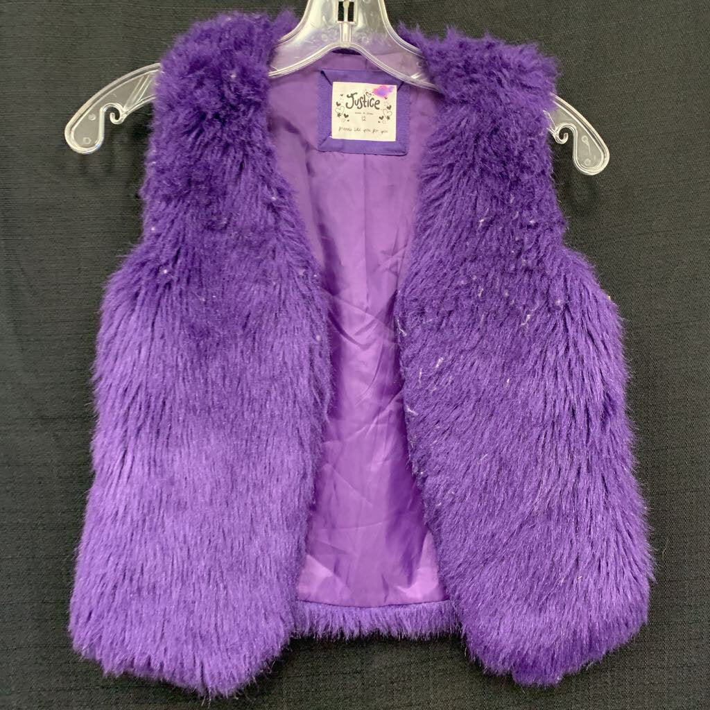 Girls winter fur vest