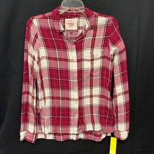 Load image into Gallery viewer, Plaid button down top
