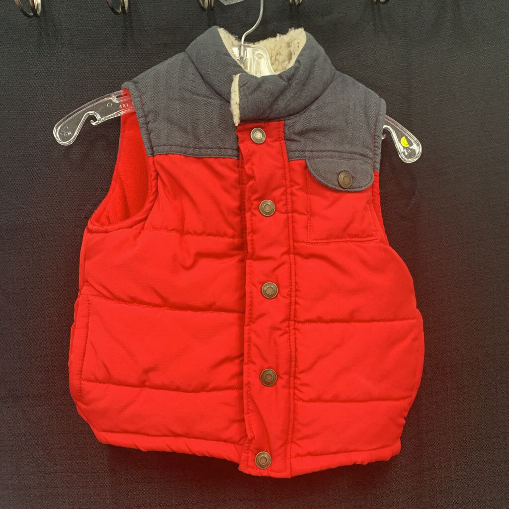 Boys button up vest