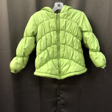 Load image into Gallery viewer, Girls hooded zip up winter jacket
