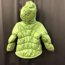 Load image into Gallery viewer, Girls hooded zip up winter jacket
