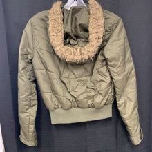 Load image into Gallery viewer, Girls hooded winter jacket
