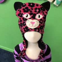 Load image into Gallery viewer, Girls cheetah winter hat
