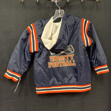 Load image into Gallery viewer, Boys &quot;Team sports Varsity football&quot; zip up winter jacket
