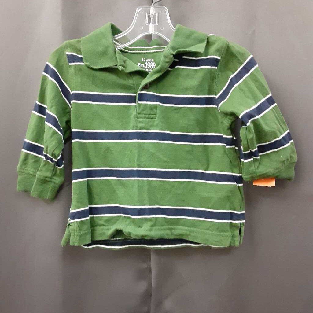 Half button stripe shirt