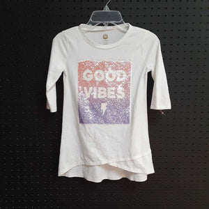 "Good vibes" sequin top