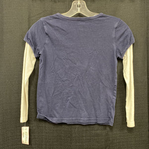Zipper heart peace sign top