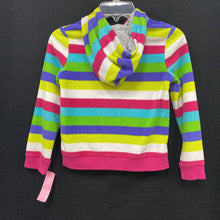 Load image into Gallery viewer, Fleece hooded striped sweatshirt
