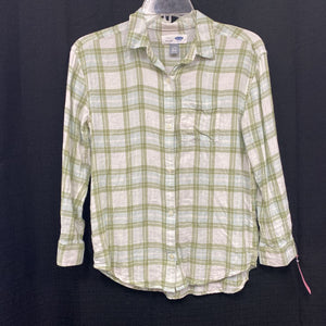 Plaid button down Tunic