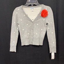 Load image into Gallery viewer, Polka dot flower button sweater

