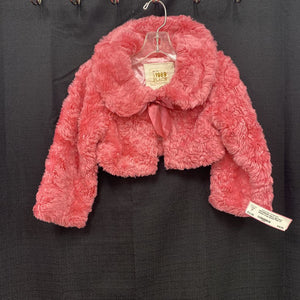 girl furry winter crop jacket