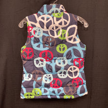 Load image into Gallery viewer, girl peace sign zip winter vest
