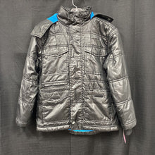 Load image into Gallery viewer, girl hooded zip winter jacket
