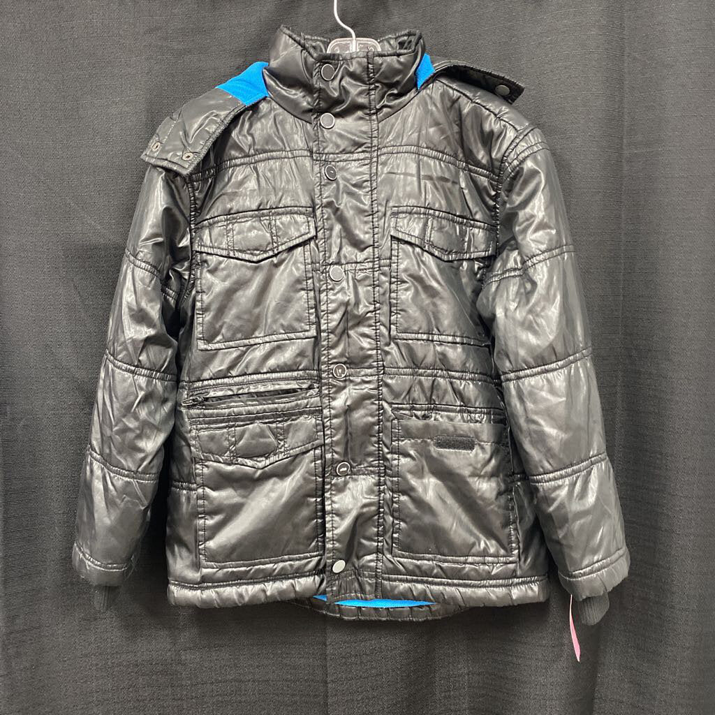 girl hooded zip winter jacket