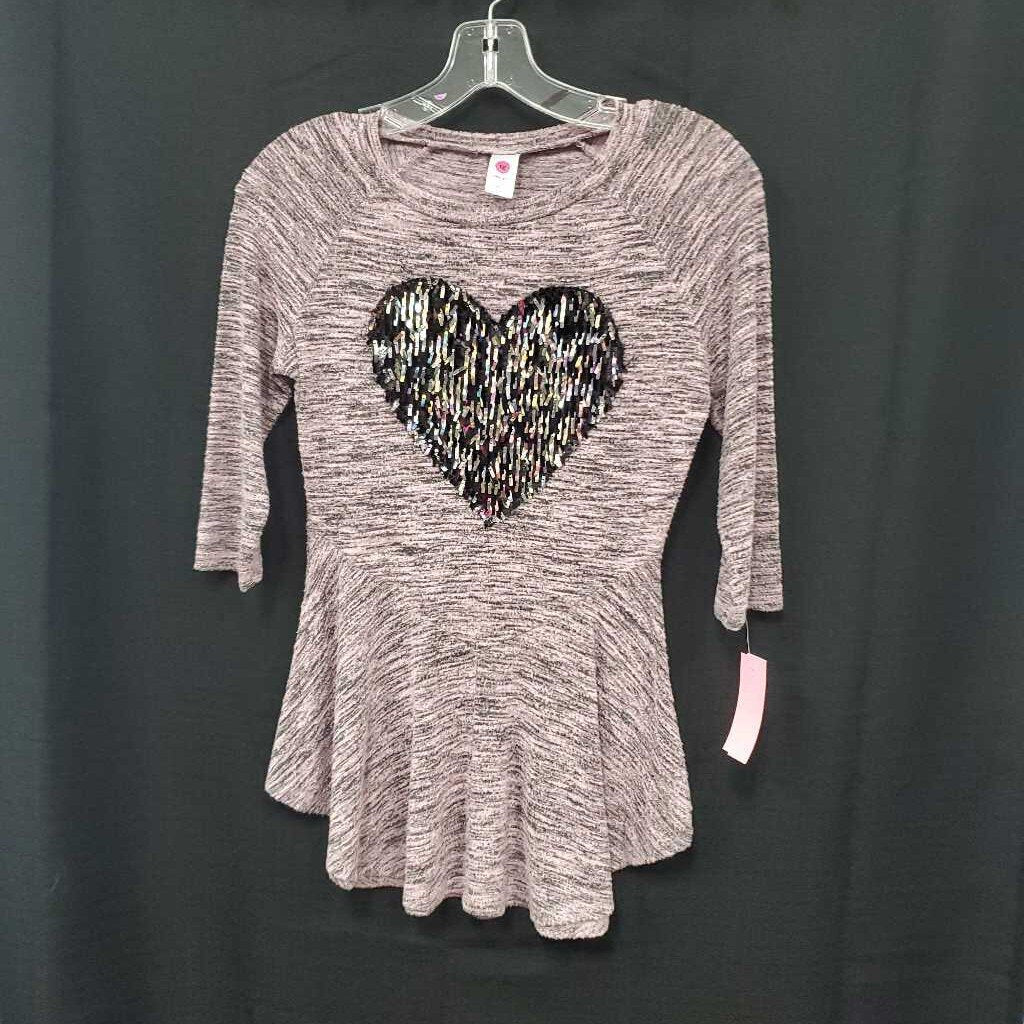 Sequin heart tunic