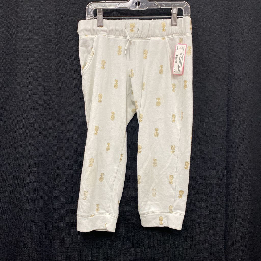 Pineapple capri sweat pants