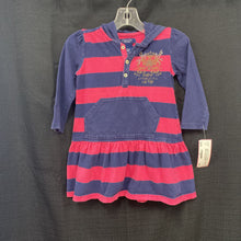 Load image into Gallery viewer, Striped hooded dress
