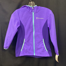 Load image into Gallery viewer, girl hooded zip winter rain jacket
