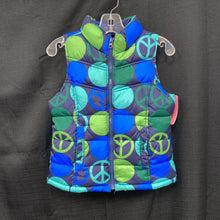 Load image into Gallery viewer, girl peace sign winter vest
