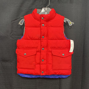 boy button zip winter vest