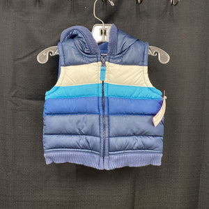 boy hooded zip winter vest