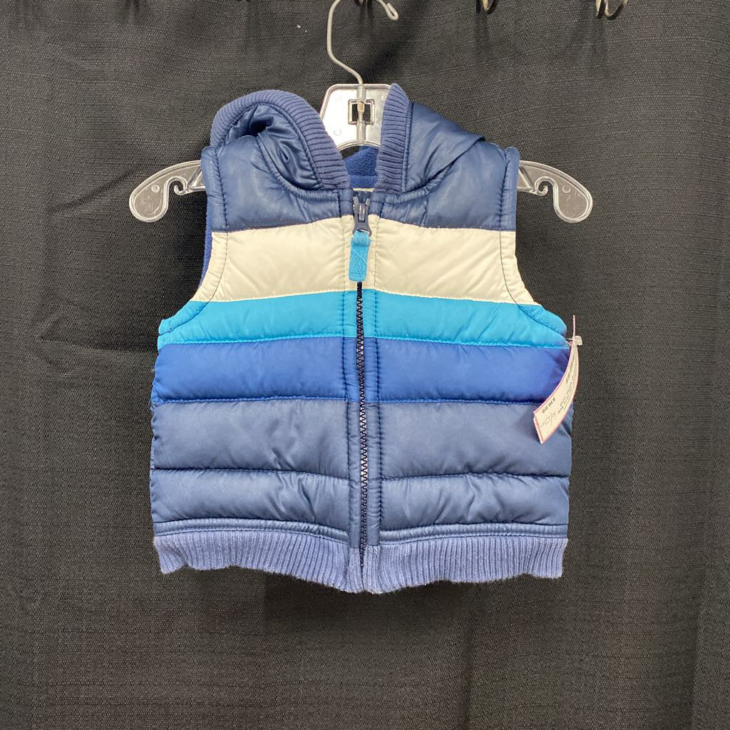 boy hooded zip winter vest