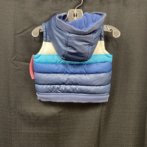 boy hooded zip winter vest