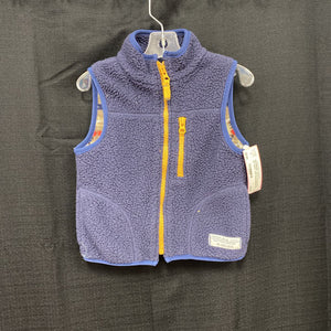 boy furry zip winter vest