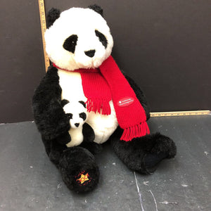 Christmas Panda w/baby plush