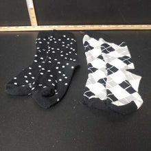 Load image into Gallery viewer, Girls 2pk diamond &amp; polka dot socks
