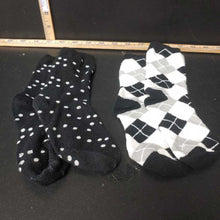 Load image into Gallery viewer, Girls 2pk diamond &amp; polka dot socks
