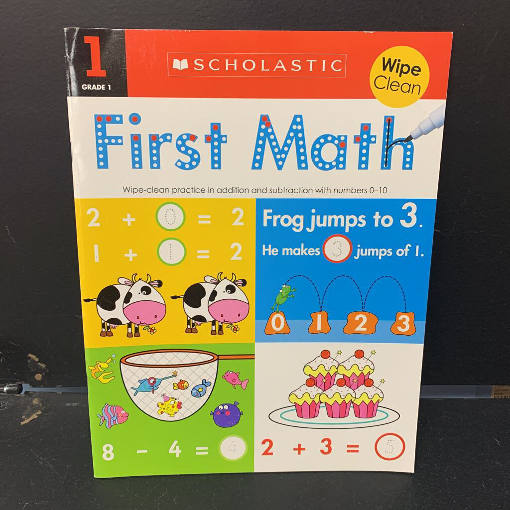 Grade 1 First Math Dry Erase -workbook