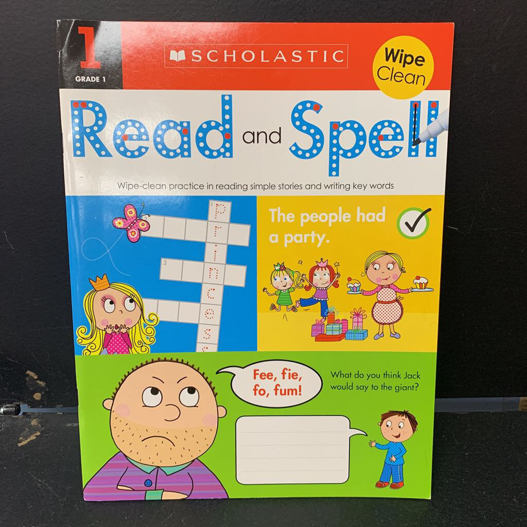 Grade 1 Read and Spell Dry Erase -workbook