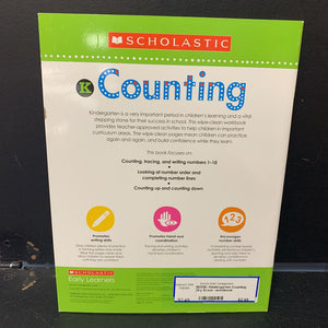 Kindergarten Counting Dry Erase -workbook