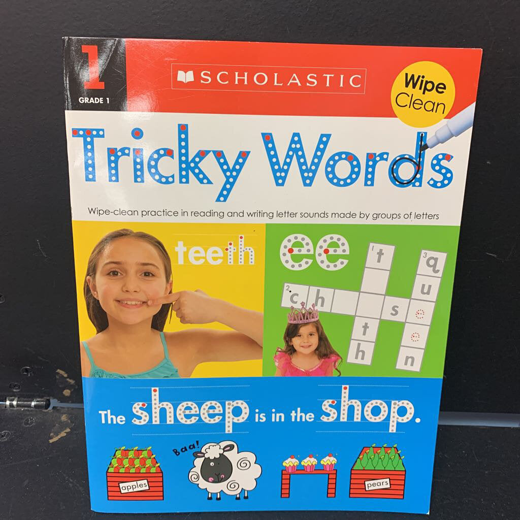 Grade 1 Tricky Words Dry Erase -workbook