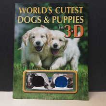 Load image into Gallery viewer, World's Cutest Dogs &amp; Puppies in 3-D w/ glasses (Lisa Regan) -paperback
