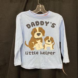 "daddys little helper" dog tshirt