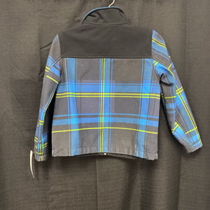 boy plaid zip winter jacket