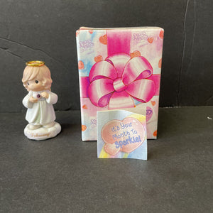Vintage 2000 February (Amethyst) Monthly Piggy Bank Rocking Horse Figurine Count Your Blessings