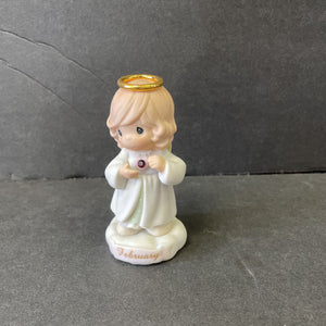 Vintage 2000 February (Amethyst) Monthly Piggy Bank Rocking Horse Figurine Count Your Blessings