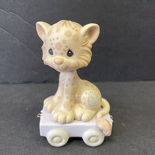 Load image into Gallery viewer, Vintage 1987 Birthday Train Series "Wishing You Grrr-Eatness"Seven Year Old Leopard figurine #109479
