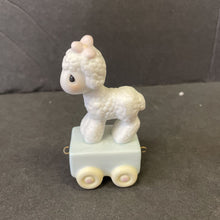 Load image into Gallery viewer, Vintage 1985 Birthday Train Series" Happy Birthday Little Lamb" One Year Old lamb figurine #15946
