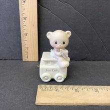 Load image into Gallery viewer, Vintage 1985 Birthday Train Series "May Your Birthday Be Warm" For Baby bear w/bottle figurine #15938

