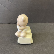 Load image into Gallery viewer, Vintage 1985 Birthday Train Series "May Your Birthday Be Warm" For Baby bear w/bottle figurine #15938
