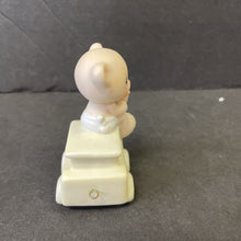 Load image into Gallery viewer, Vintage 1985 Birthday Train Series "May Your Birthday Be Warm" For Baby bear w/bottle figurine #15938
